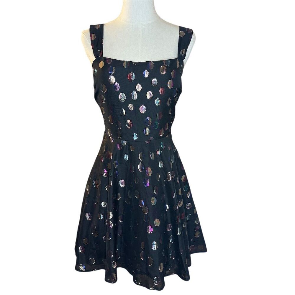 City Studios Juniors Size 12 Polka Dot Fit & Flare Dress Multicolor